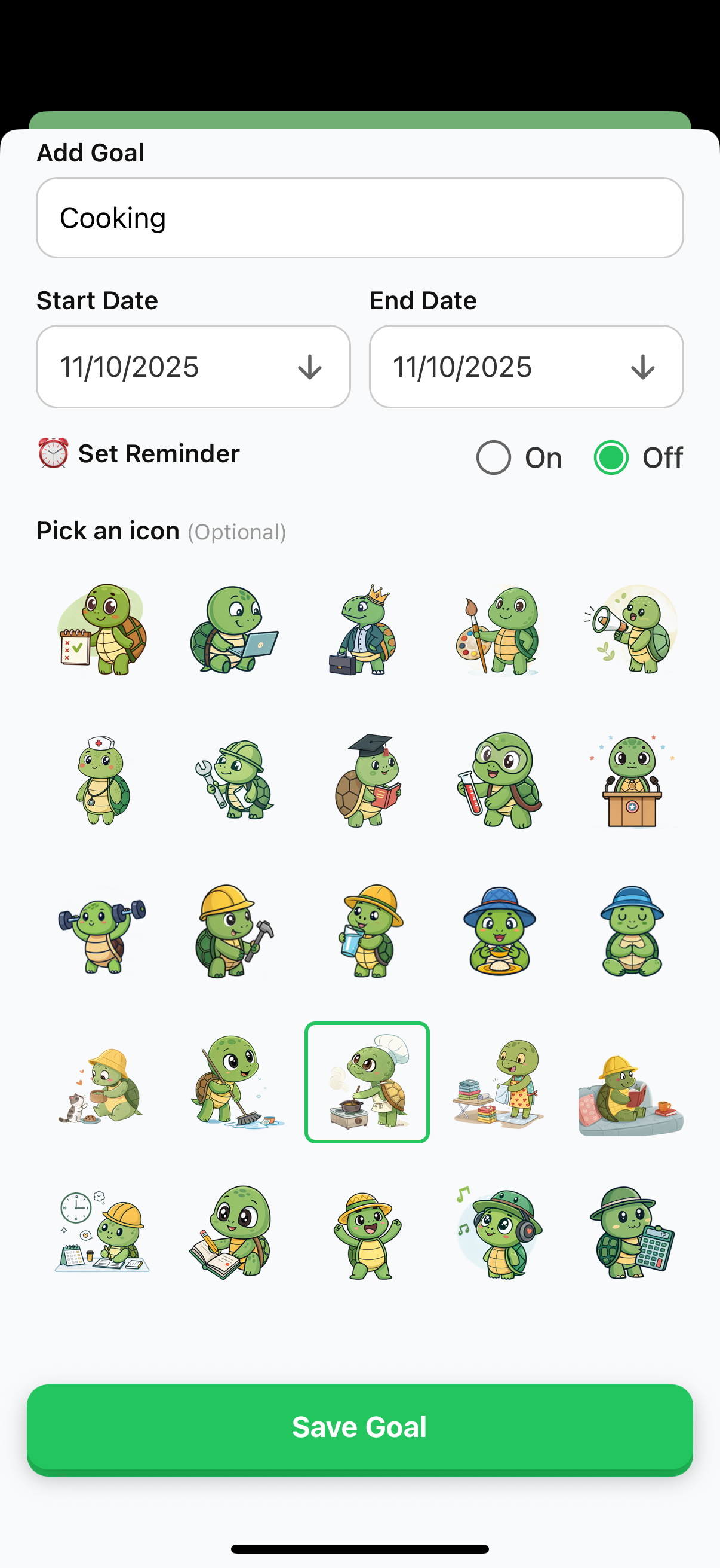 LittleProgress app screenshot